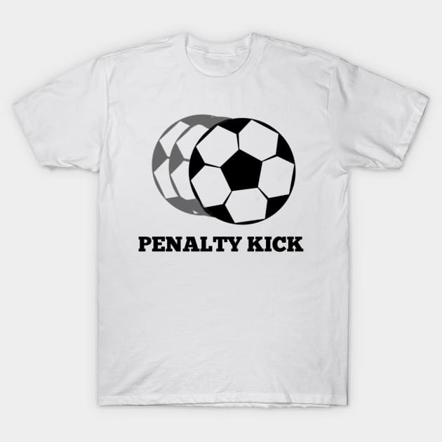 Penalty kick soccer T-Shirt by Sunshoppe